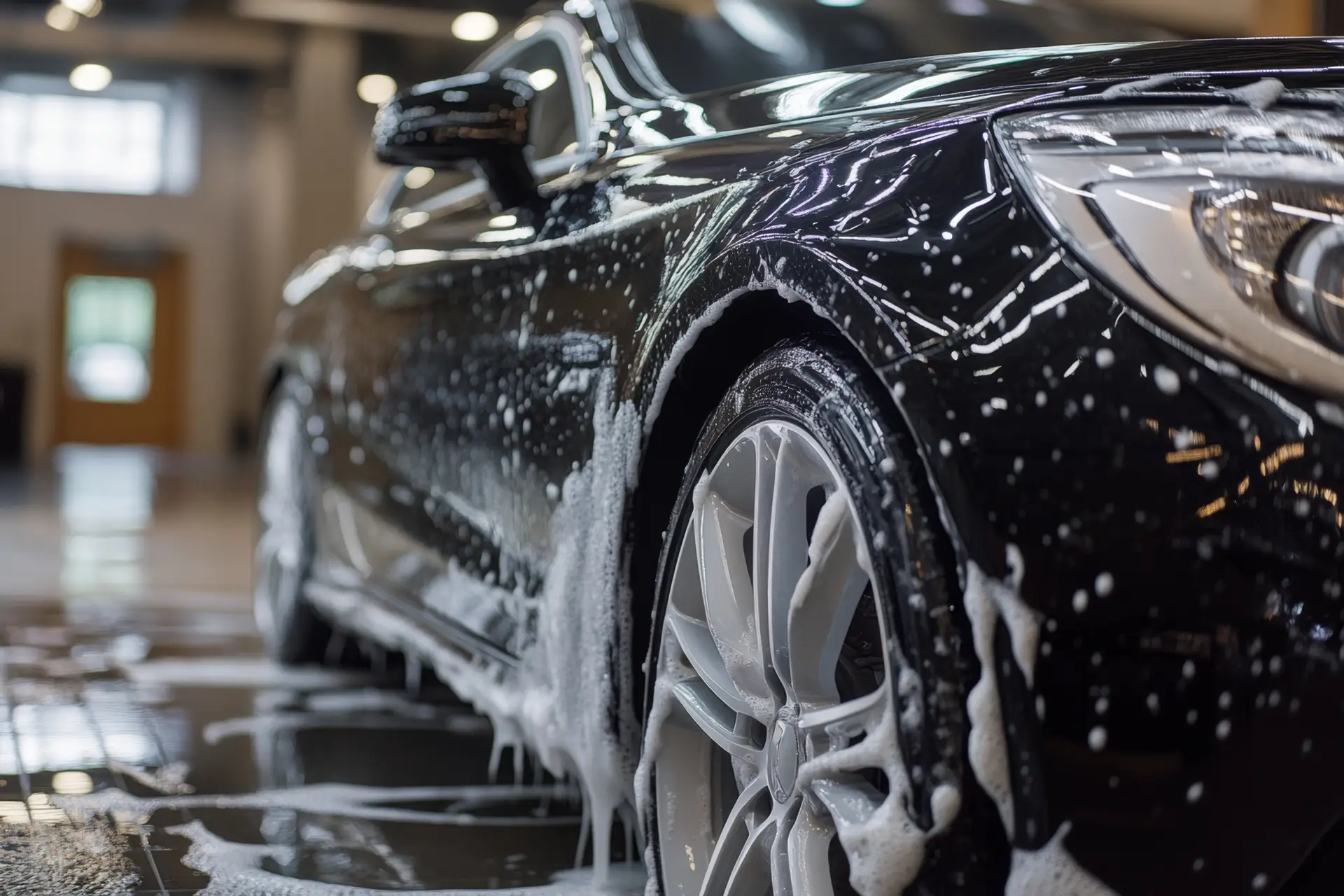 foam-automotive-detailer-washing-black-car-indoors-vehicle-cleaning-facility-bright-day